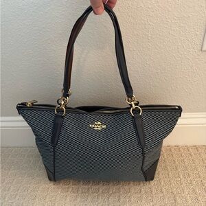 Coach Black and Blue Tote Bag